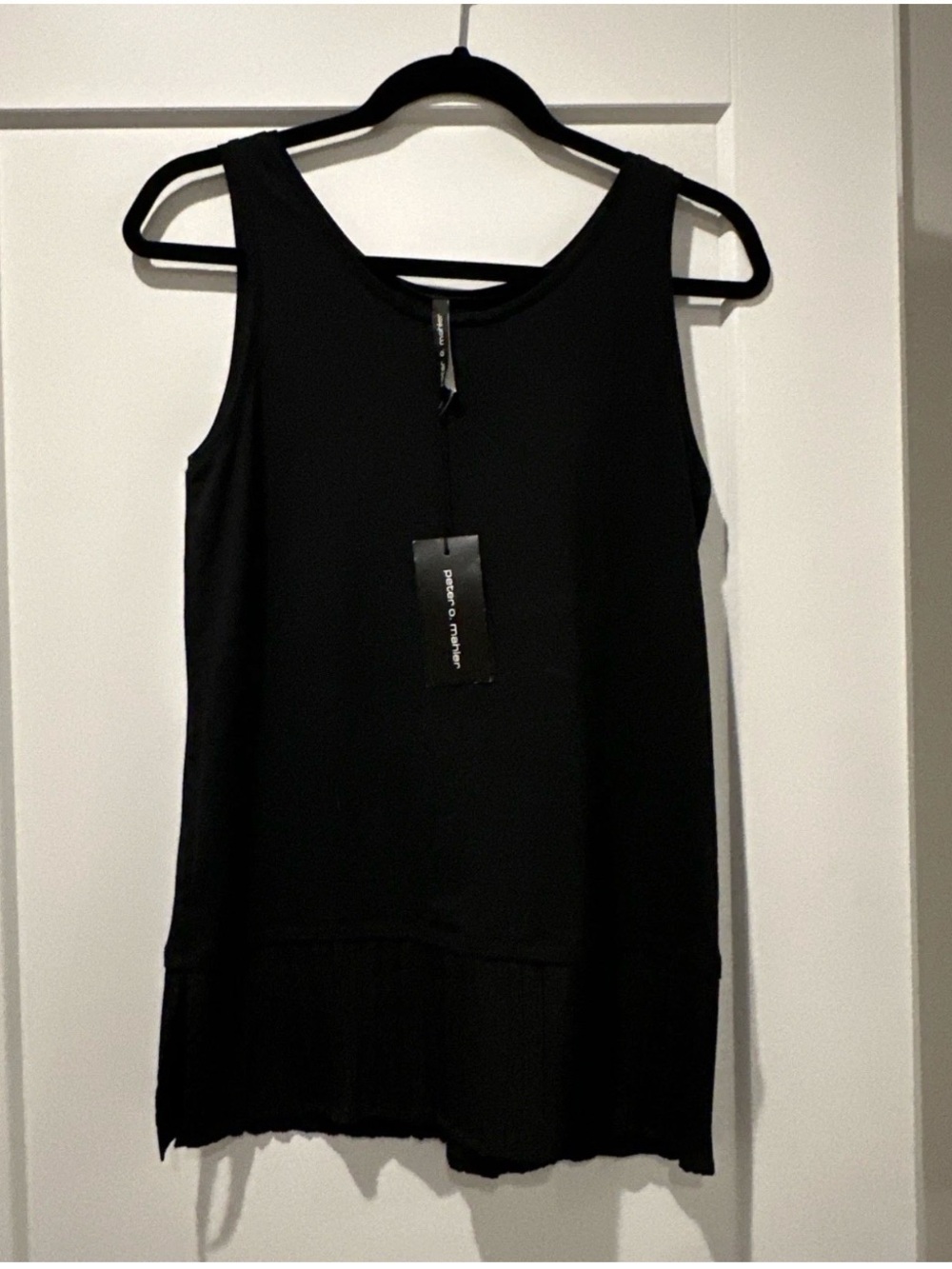 PETER O. MAHLER Little Black Sleeveless Knit Short Dress/ Long Tank